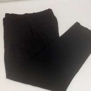 Babaton Black Pleated High-Rise Trousers by Aritzia
